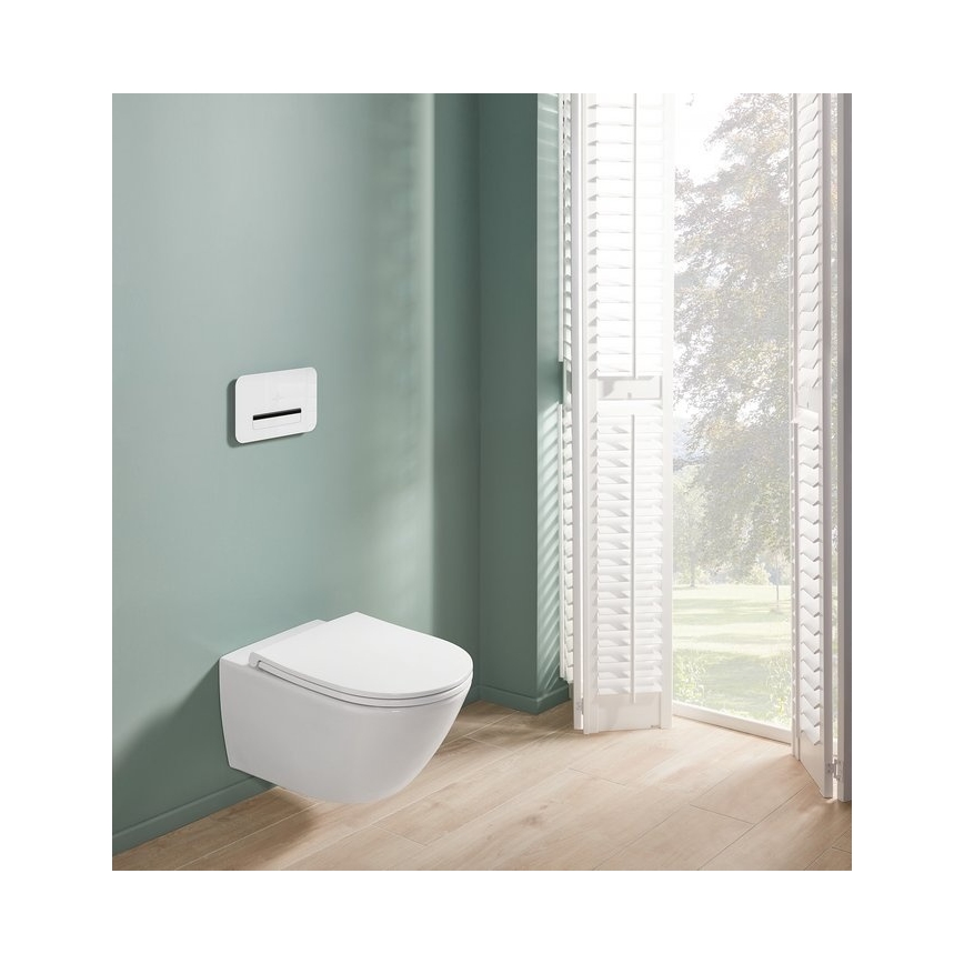 Villeroy & Boch 4670T901 - Seinale kinnitatav WC SoftClose-istmekaanega SUBWAY 3.0 keraamika/valge