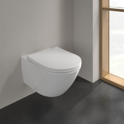 Villeroy & Boch 4670T9R1 - Seinakinnitusega WC-pott SoftClose-istmega SUBWAY 3.0 keraamika/valge