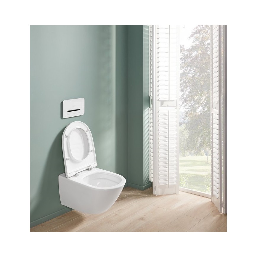Villeroy & Boch 4670T9R1 - Seinakinnitusega WC-pott SoftClose-istmega SUBWAY 3.0 keraamika/valge