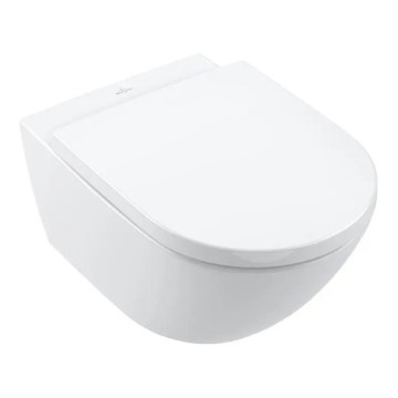 Villeroy & Boch 4670TSR1 - Seinale paigaldatav WC-pott SoftClose-istmega SUBWAY 3.0 keraamika/valge