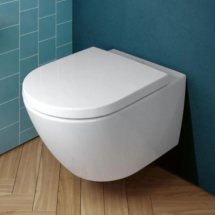 Villeroy & Boch 4670TSR1 - Seinale paigaldatav WC-pott SoftClose-istmega SUBWAY 3.0 keraamika/valge