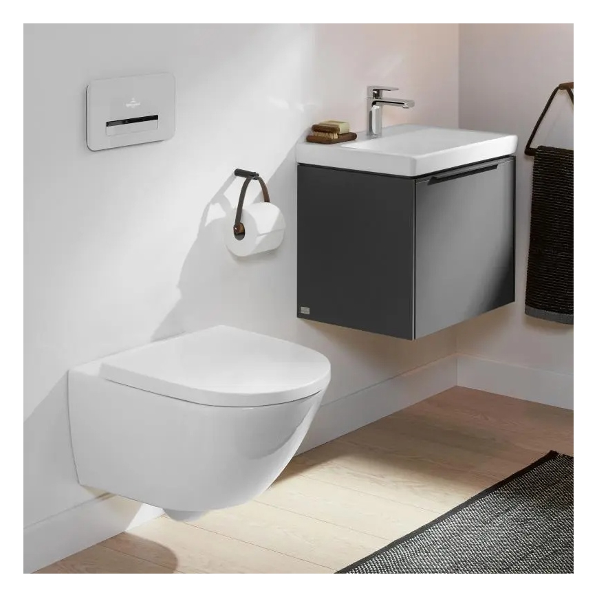 Villeroy & Boch 4670TSR1 - Seinale paigaldatav WC-pott SoftClose-istmega SUBWAY 3.0 keraamika/valge