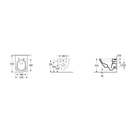 Villeroy & Boch 4694CLR1 - Seinale kinnitatav WC-pott SoftClose istmega ARCHITECTURA keraamika/valge