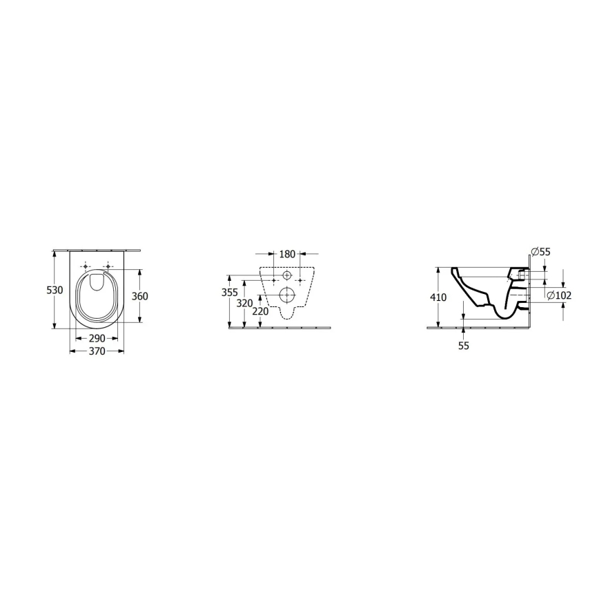 Villeroy & Boch 4694CLR1 - Seinale kinnitatav WC-pott SoftClose istmega ARCHITECTURA keraamika/valge