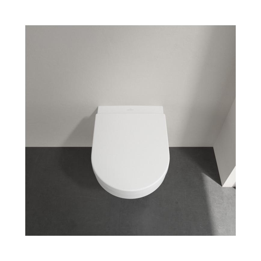 Villeroy & Boch 4694HR01 - Seinale paigaldatav WC koos SoftClose-istmega ARCHITECTURA, keraamika/valge