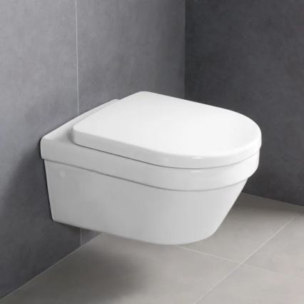 Villeroy & Boch 4694HRR1 - Seinakinnitusega WC SoftClose-kaanega ARCHITECTURA keraamika/valge