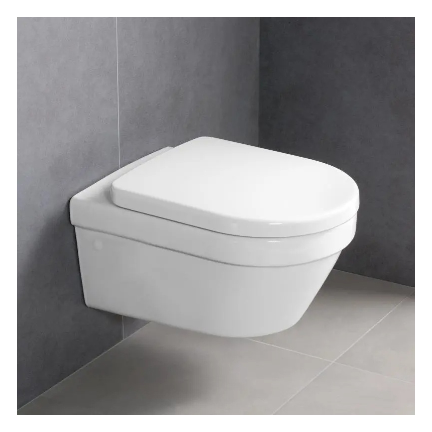Villeroy & Boch 4694HRR1 - Seinakinnitusega WC SoftClose-kaanega ARCHITECTURA keraamika/valge