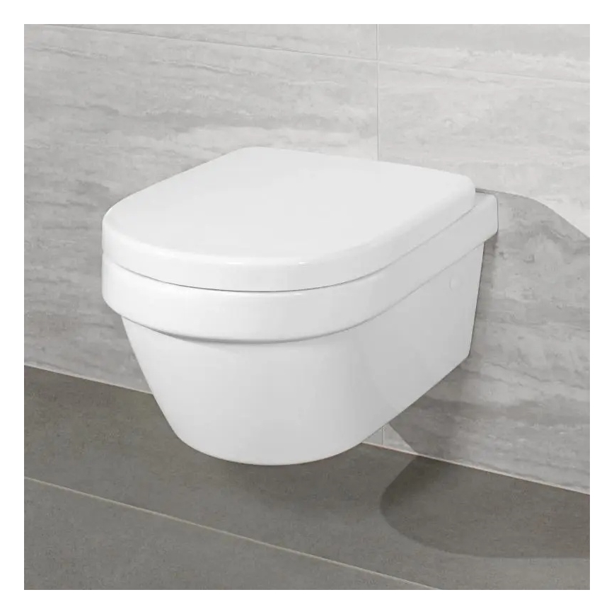 Villeroy & Boch 4694HRR1 - Seinakinnitusega WC SoftClose-kaanega ARCHITECTURA keraamika/valge