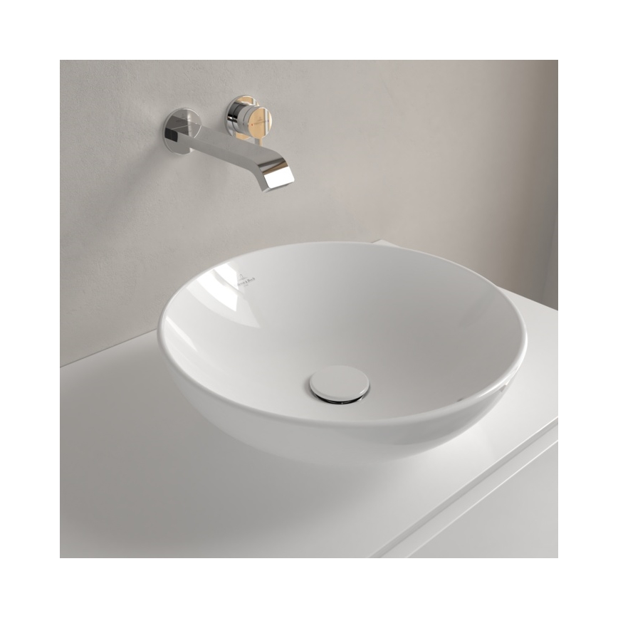 Villeroy & Boch 4A460001 - Lauapinnale paigaldatav valamu LOOP&FRIENDS Ø 42 cm keraamika/valge