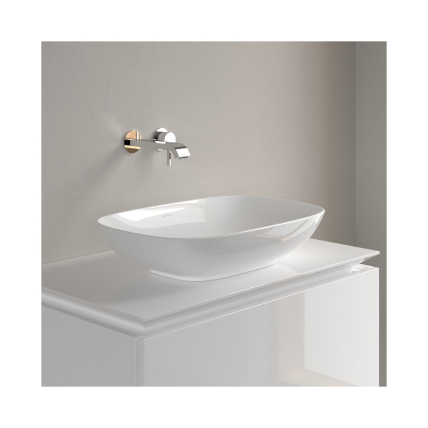Villeroy & Boch 4A490101 - LOOP&FRIENDS lauaplaadile paigaldatav valamu 56x38 cm, keraamika/valge