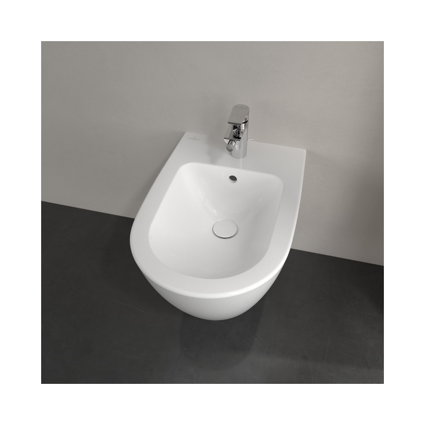 Villeroy & Boch 54000001 - Seinale paigaldatav bidee SUBWAY 2.0 37x56 cm keraamika/valge