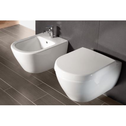Villeroy & Boch 54000001 - Seinale paigaldatav bidee SUBWAY 2.0 37x56 cm keraamika/valge