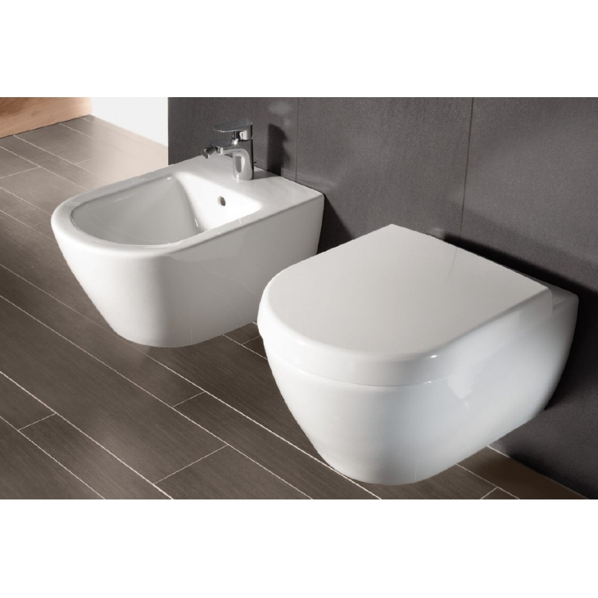Villeroy & Boch 54000001 - Seinale paigaldatav bidee SUBWAY 2.0 37x56 cm keraamika/valge