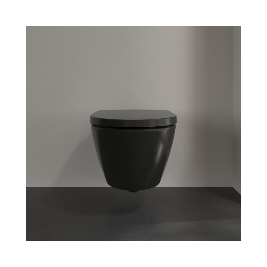 Villeroy & Boch 5614R0R7 - Seinakinnitusega WC SUBWAY keraamika/must