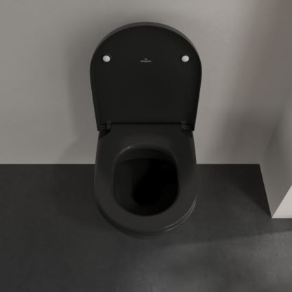 Villeroy & Boch 5614R0R7 - Seinakinnitusega WC SUBWAY keraamika/must