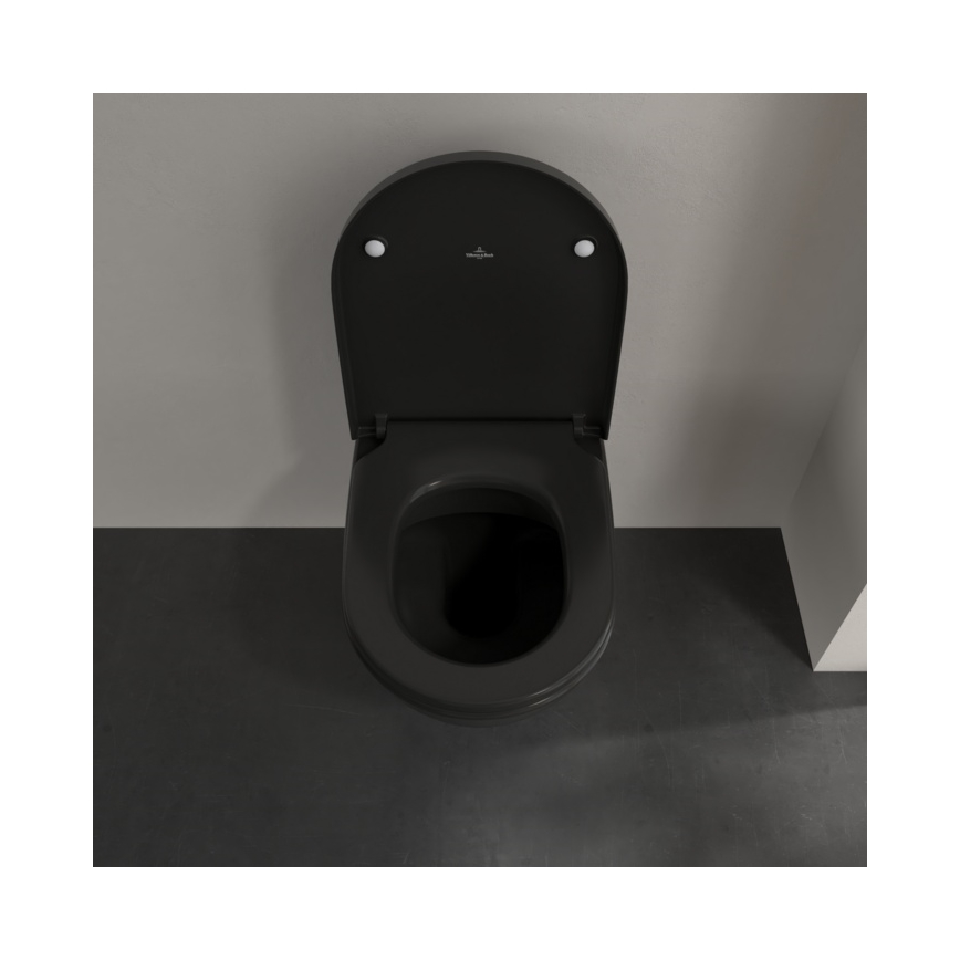 Villeroy & Boch 5614R0R7 - Seinakinnitusega WC SUBWAY keraamika/must