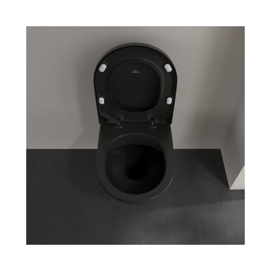 Villeroy & Boch 5614R0R7 - Seinakinnitusega WC SUBWAY keraamika/must