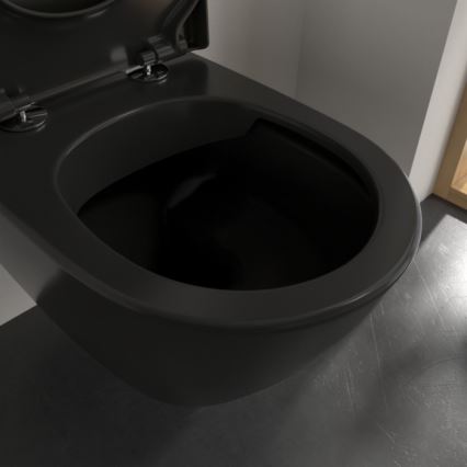 Villeroy & Boch 5614R0R7 - Seinakinnitusega WC SUBWAY keraamika/must