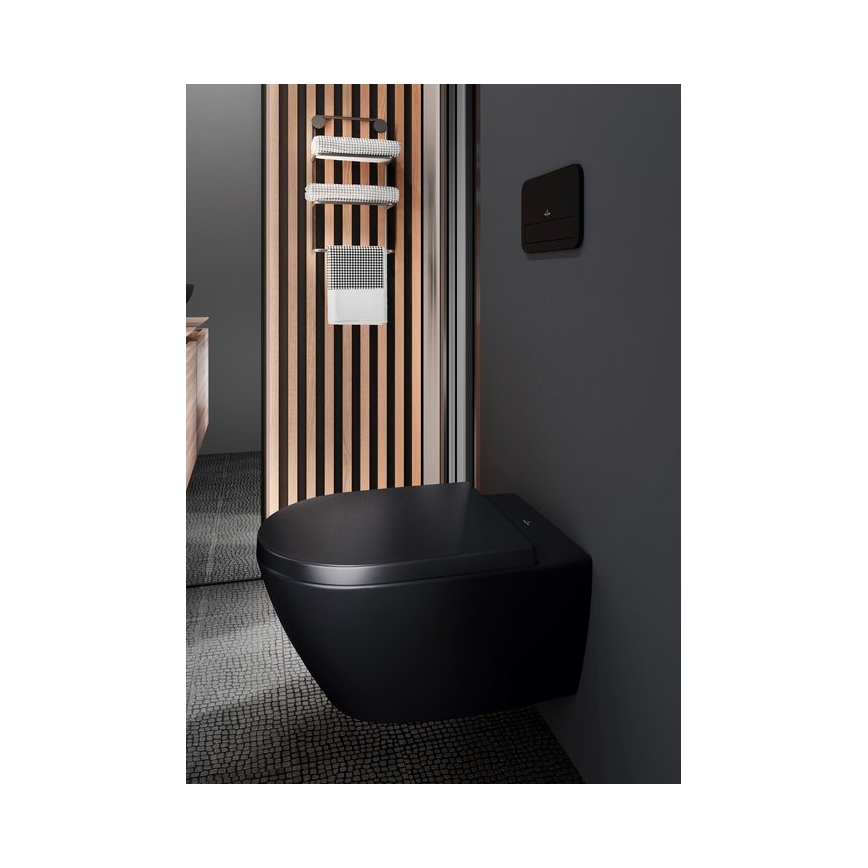 Villeroy & Boch 5614R0R7 - Seinakinnitusega WC SUBWAY keraamika/must
