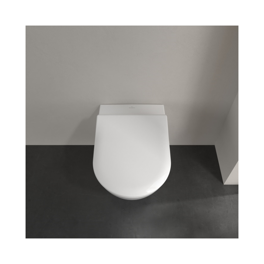 Villeroy & Boch 5614R201 - seinakinnitusega WC SoftClose-istmekaanega SUBWAY 2.0 keraamiline/valge