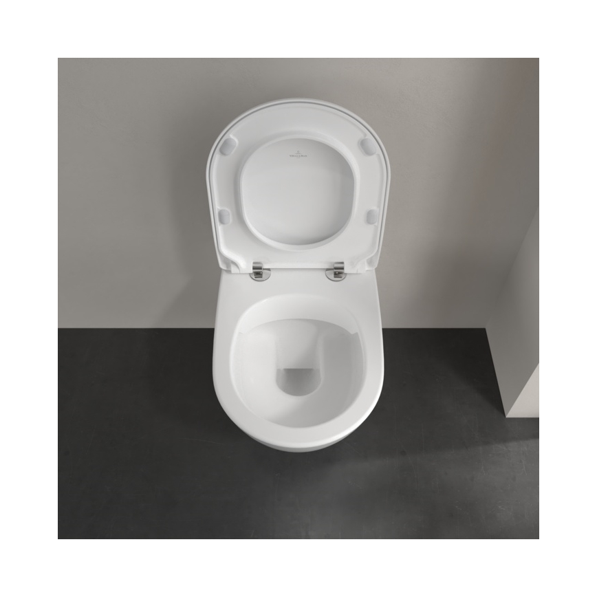 Villeroy & Boch 5614R201 - seinakinnitusega WC SoftClose-istmekaanega SUBWAY 2.0 keraamiline/valge