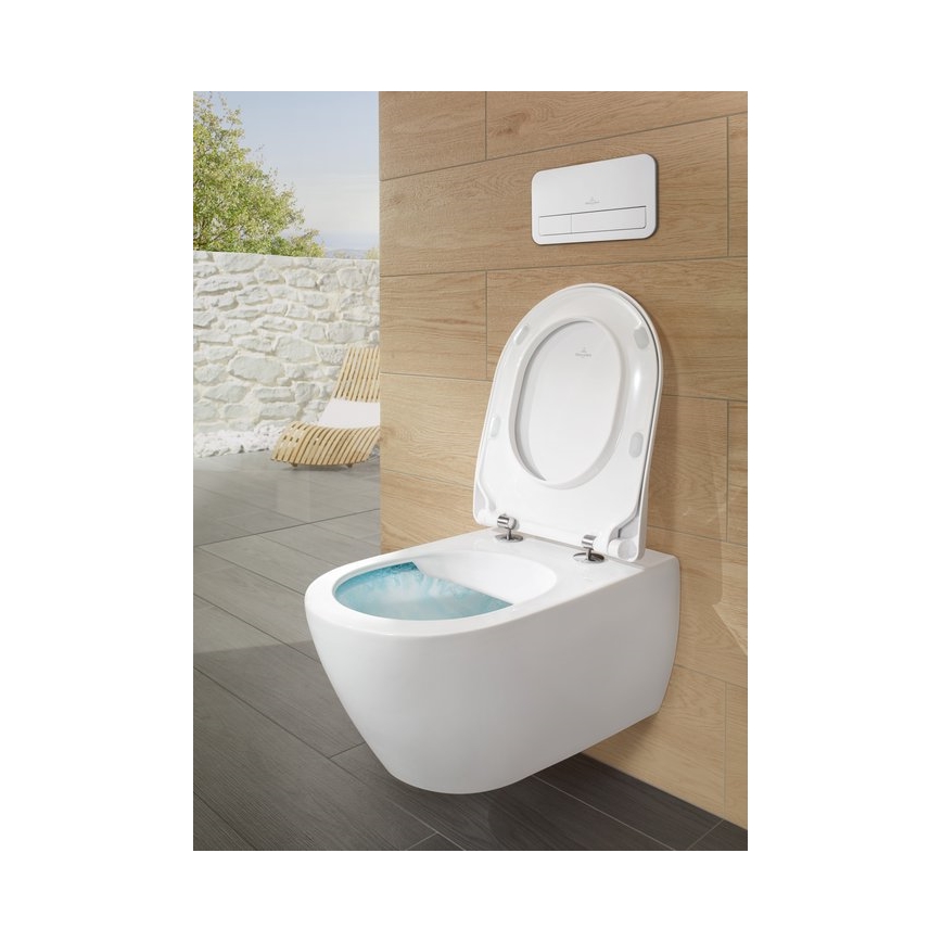 Villeroy & Boch 5614R2R1 - Seinakinnitusega WC koos SoftClose-istmekaane SUBWAY 2.0 keraamika/valge