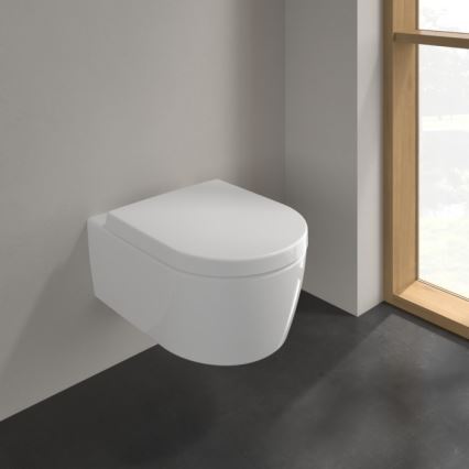 Villeroy & Boch 5656HR01 - AVENTO seinale paigaldatav WC-pott SoftClose-istmekaanega, keraamiline/valge