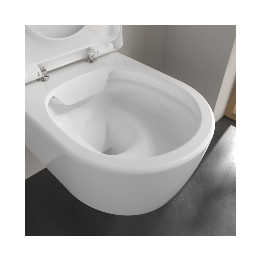 Villeroy & Boch 5656HR01 - AVENTO seinale paigaldatav WC-pott SoftClose-istmekaanega, keraamiline/valge
