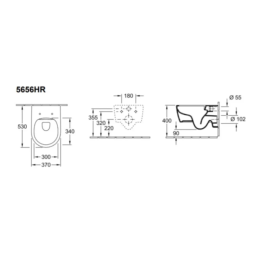 Villeroy & Boch 5656HR01 - AVENTO seinale paigaldatav WC-pott SoftClose-istmekaanega, keraamiline/valge