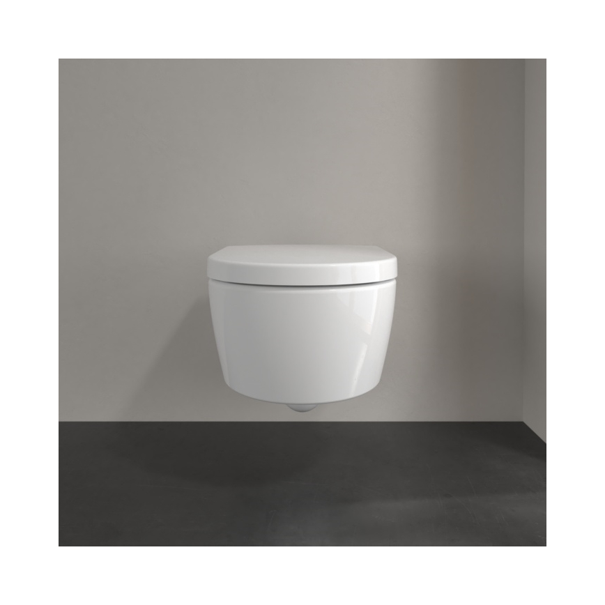 Villeroy & Boch 5656HRR1 - Seinale paigaldatav WC-pott SoftClose-kaanega AVENTO keraamika/valge