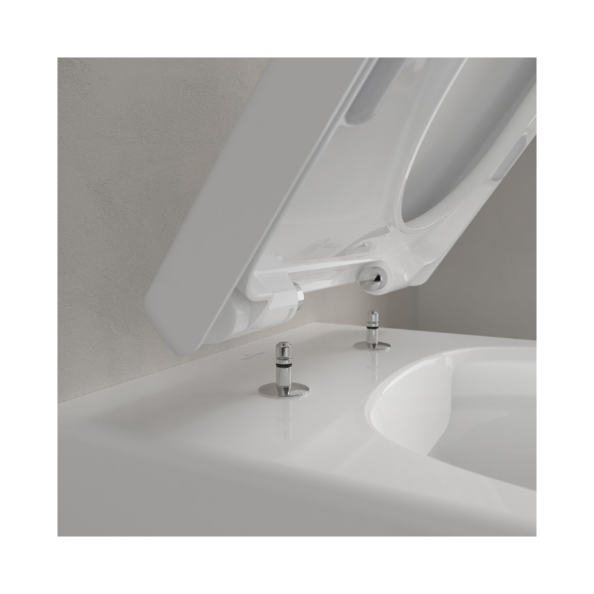 Villeroy & Boch 5656HRR1 - Seinale paigaldatav WC-pott SoftClose-kaanega AVENTO keraamika/valge