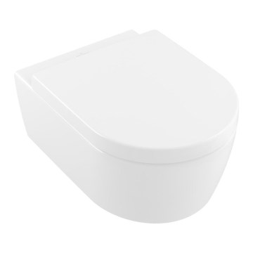 Villeroy & Boch 5656HRR1 - Seinale paigaldatav WC-pott SoftClose-kaanega AVENTO keraamika/valge