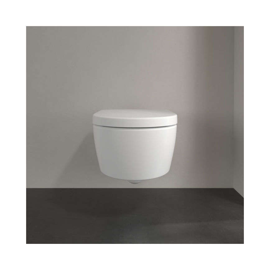 Villeroy & Boch 5656HRRW - Seinale kinnitatav WC koos AVENTO SoftClose WC-istmekaasaga, keraamika/valge