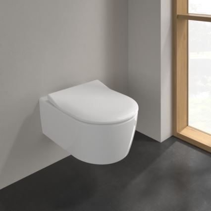 Villeroy & Boch 5656RS01 - Seinapealne WC koos SoftClose AVENTO-potiistmega, keraamika/valge