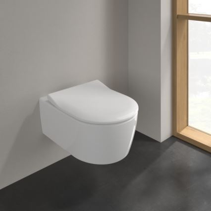 Villeroy & Boch 5656RSR1 - Seinale kinnitatav WC-pott koos SoftClose AVENTO istmekaanega keraamiline/valge