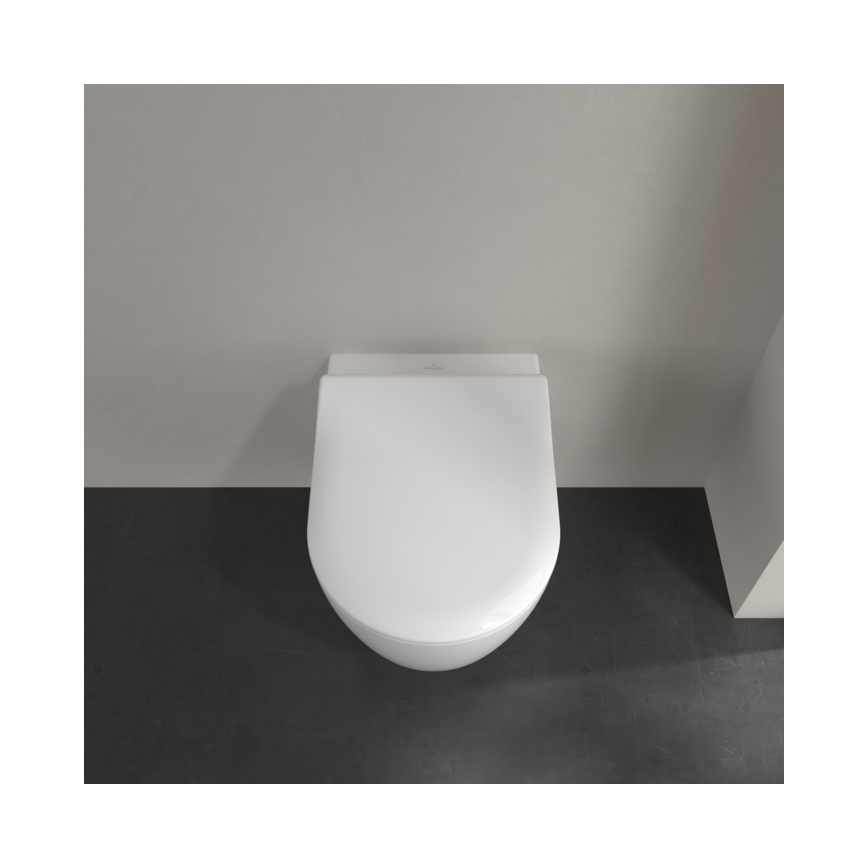 Villeroy & Boch 5656RSR1 - Seinale kinnitatav WC-pott koos SoftClose AVENTO istmekaanega keraamiline/valge