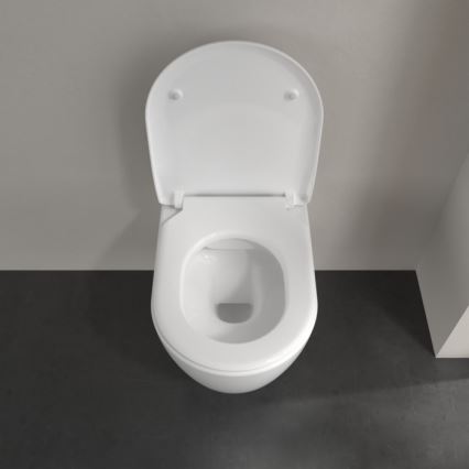 Villeroy & Boch 5656RSR1 - Seinale kinnitatav WC-pott koos SoftClose AVENTO istmekaanega keraamiline/valge