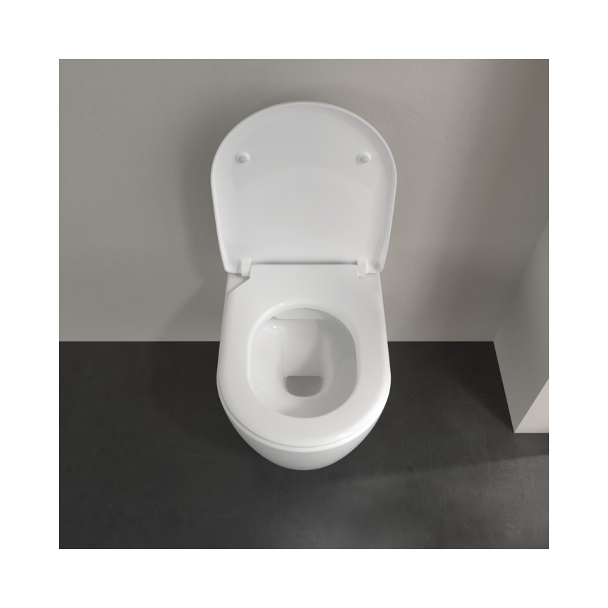 Villeroy & Boch 5656RSR1 - Seinale kinnitatav WC-pott koos SoftClose AVENTO istmekaanega keraamiline/valge