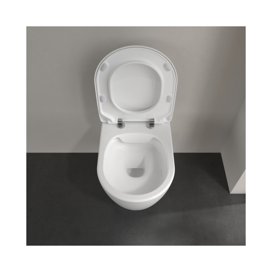 Villeroy & Boch 5656RSR1 - Seinale kinnitatav WC-pott koos SoftClose AVENTO istmekaanega keraamiline/valge