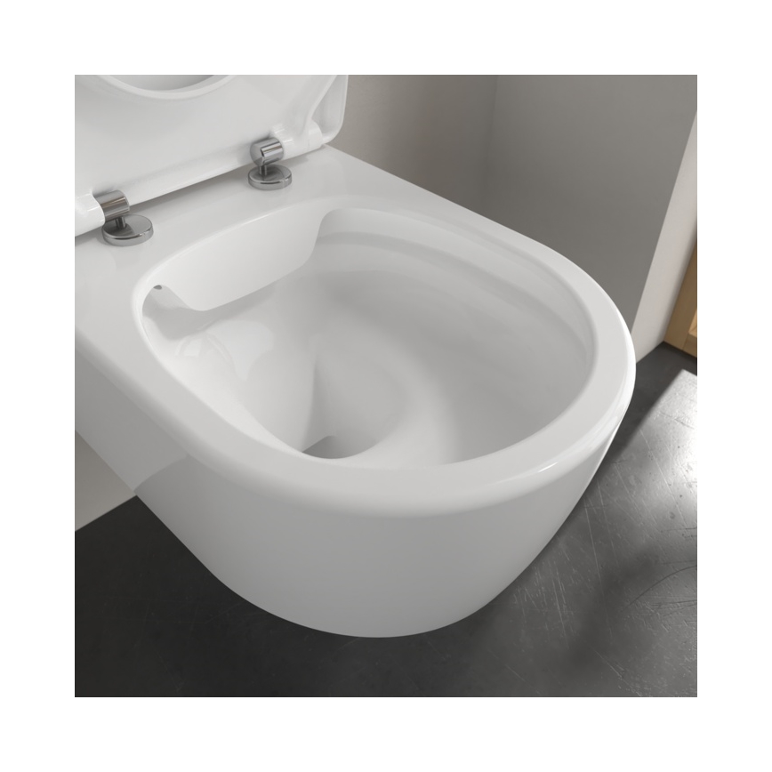 Villeroy & Boch 5656RSR1 - Seinale kinnitatav WC-pott koos SoftClose AVENTO istmekaanega keraamiline/valge