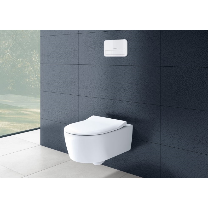Villeroy & Boch 5656RSR1 - Seinale kinnitatav WC-pott koos SoftClose AVENTO istmekaanega keraamiline/valge