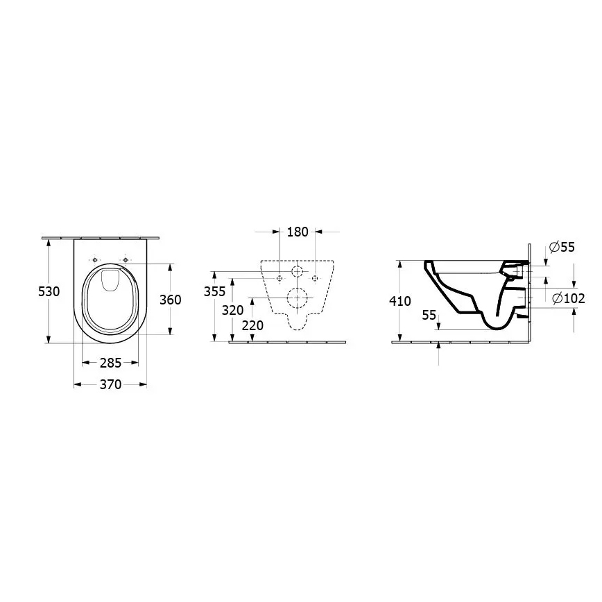 Villeroy & Boch 5684CLR1 - Seinale kinnitatav WC koos SoftClose-istmekaanega ARCHITECTURA keraamika/valge
