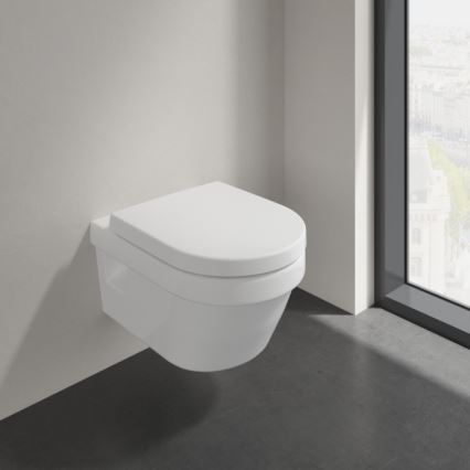 Villeroy & Boch 5684HR01 - Seinale kinnitatav WC koos SoftClose-istmekaanega ARCHITECTURA keraamika/valge