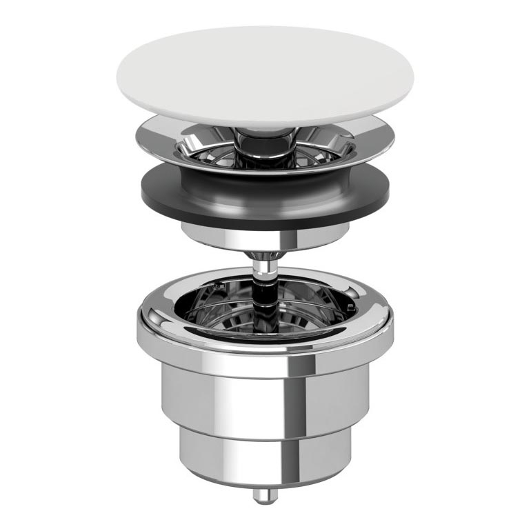 Villeroy & Boch 680800RW - Valamu äravool, valge/läikiv kroom