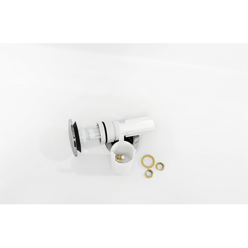 Villeroy & Boch 92198800 - Valamu sifoon PUSHOPEN läikiv kroom/valge