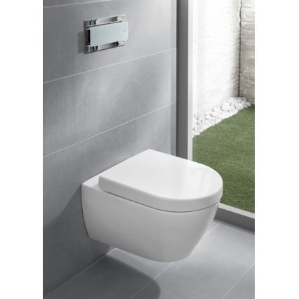 Villeroy & Boch 9M68S101 - SUBWAY 2.0 WC-poti kaas, pehme sulgumisega, valge