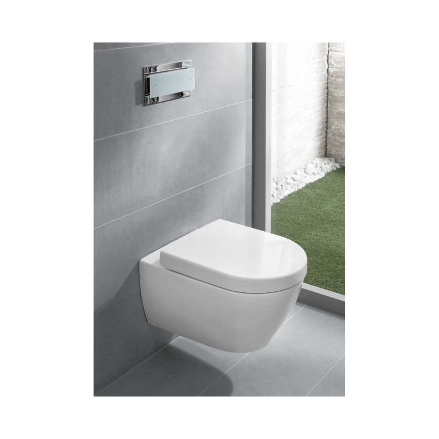 Villeroy & Boch 9M68S101 - SUBWAY 2.0 WC-poti kaas, pehme sulgumisega, valge