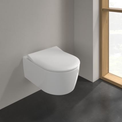 Villeroy & Boch 9M87S101 - SoftClose AVENTO WC-poti kaas, valge