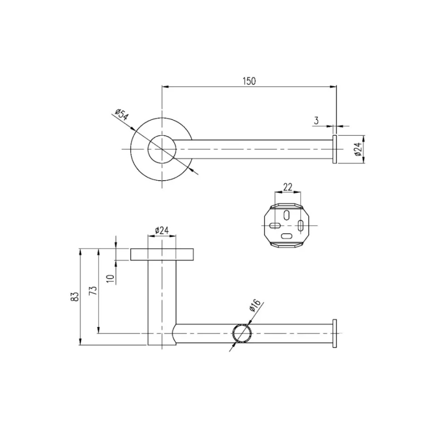 Villeroy & Boch TVA15101400061 - tualettpaberihoidja ELEMENTS läikiv kroom