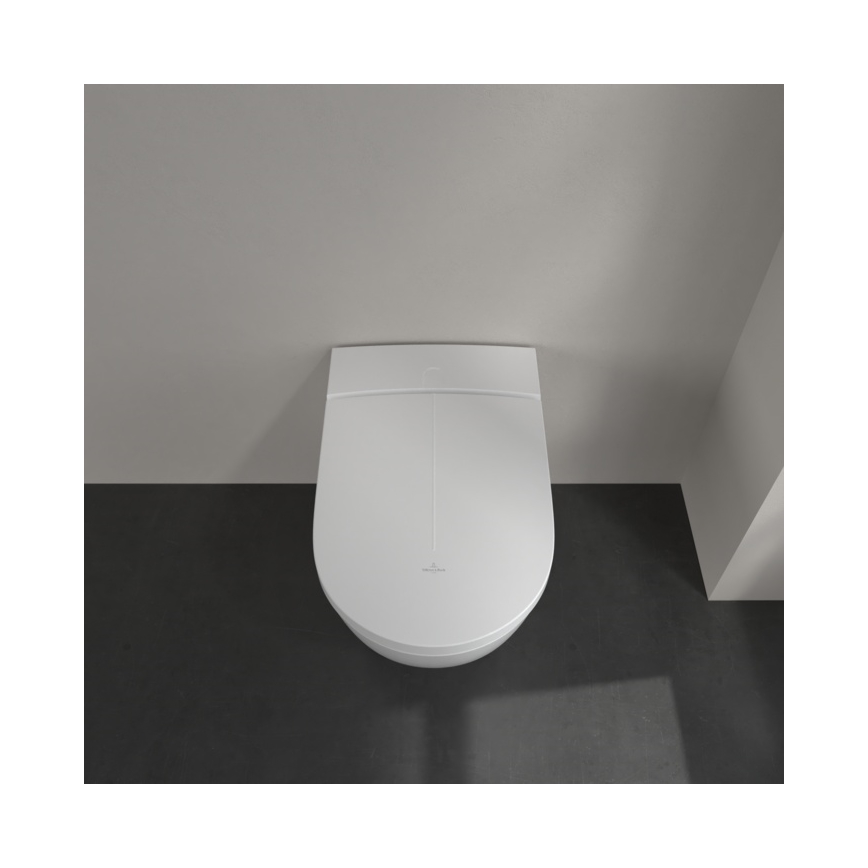 Villeroy & Boch V0E100R1 - Seinapealne bidet SoftClose-istmekaanega VICLEAN keraamika/valge +kaugjuhtimispult